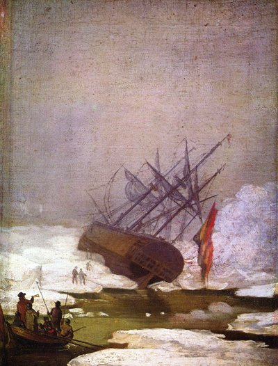 Wrack im Eismeer von Caspar David Friedrich